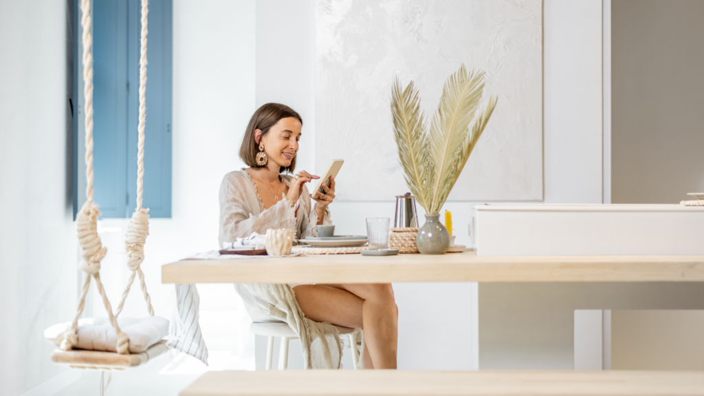 A client providing feedback to a host at a shoot location.