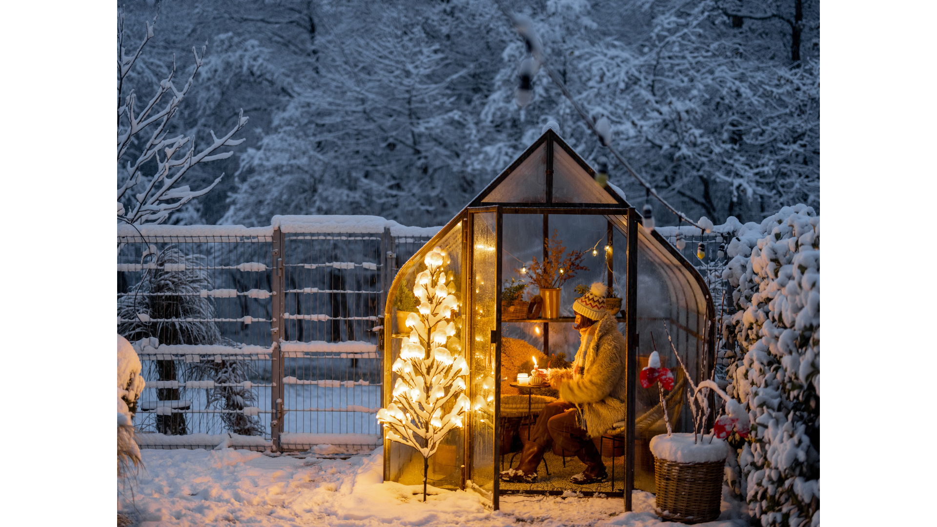 A beautiful outdoor space showcasing cozy winter foliage, perfect for seasonal shoots.