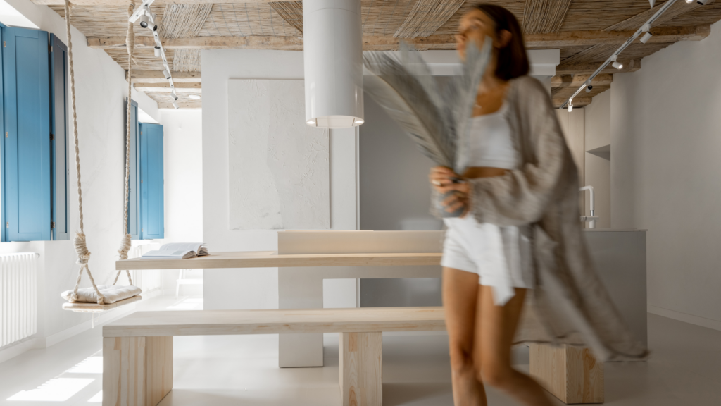 A cozy seating area with refreshments and stylish decor.